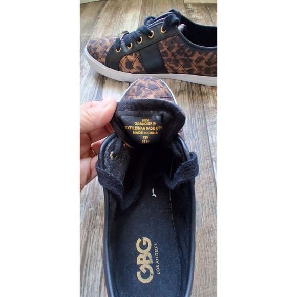 GBG Los Angeles (G by Guess) Backer Quilted Leopard Print Sneakers Boho Fashion - Picture 3 of 5